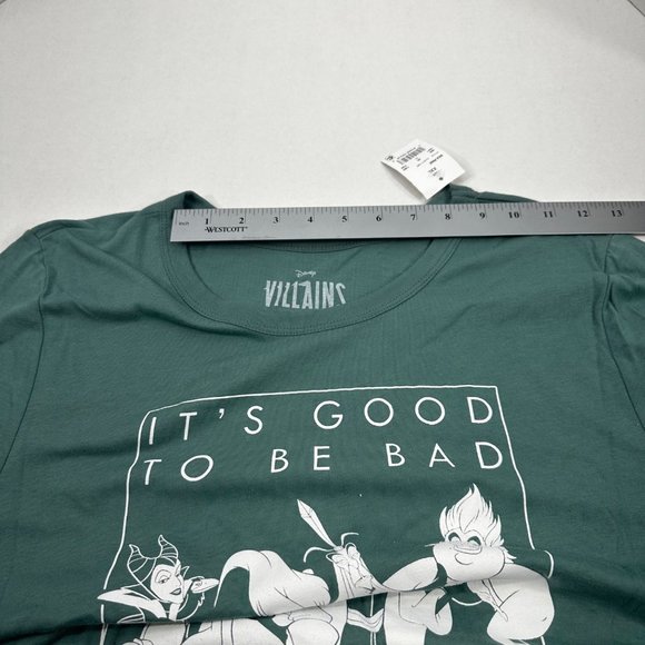 Disney Villains Women's Sz XXL It's Good To Be Bad Short Sleeve Tee Shirt Green - Picture 6 of 11